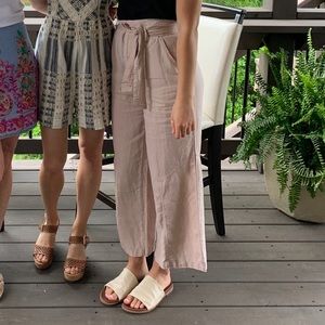 HIGH WAISTED LINEN PANTS